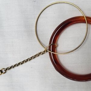 Brown and Gold Tone Necklace